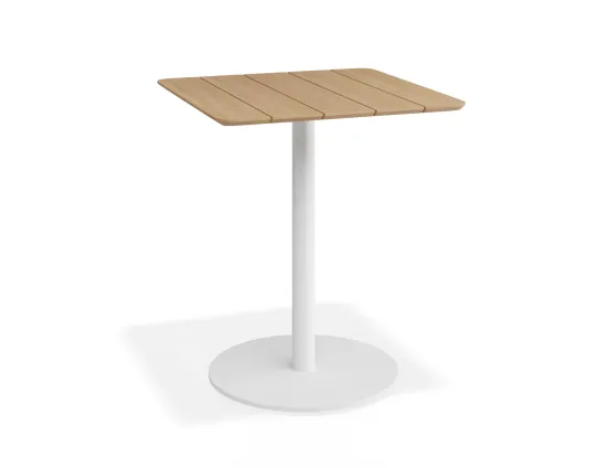 Roku Teakcafetable 65x65 White