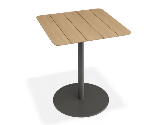 Roku Teakcafetable 75x75 Charcoal