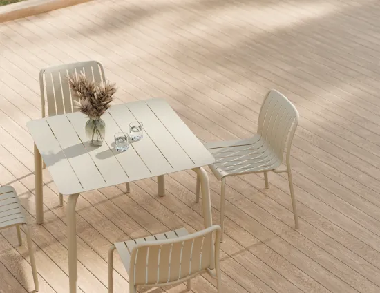 Roku Diningtable 90 Chair Latte Residential