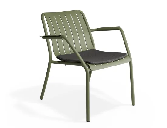 Roku Loungechair Charcoal Green