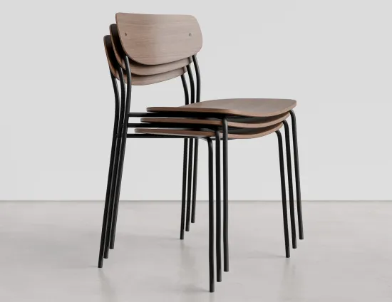Rylie Chair Stack Walnut Product