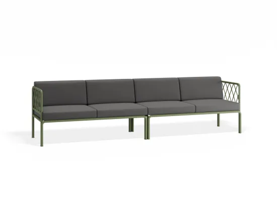 Sevillev2 4seater Greenframe Darkgreycushion