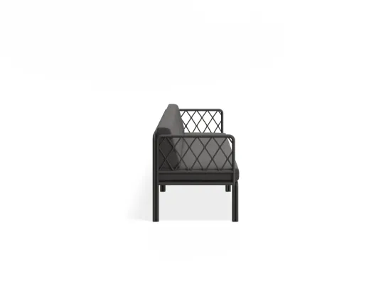 Sevillev2 4seater Charcoalframe Darkgreycushion