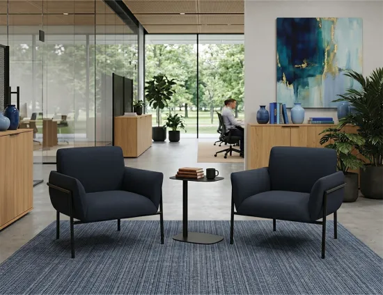 Charlie Lounge Chair Blue Lifestyle