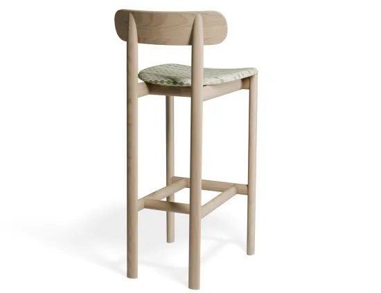 Zarav6 Barstool Ash Greenjacquard