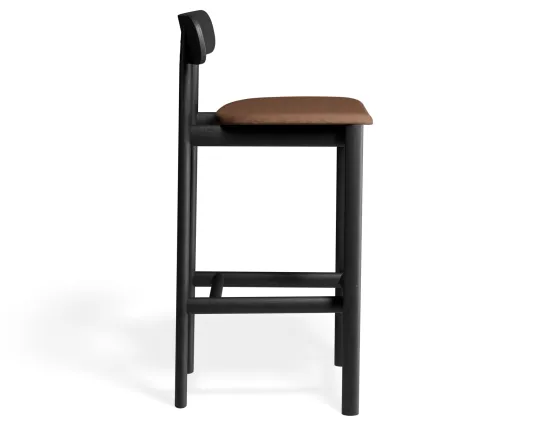 Zarav6 Barstool Black Printedsuede