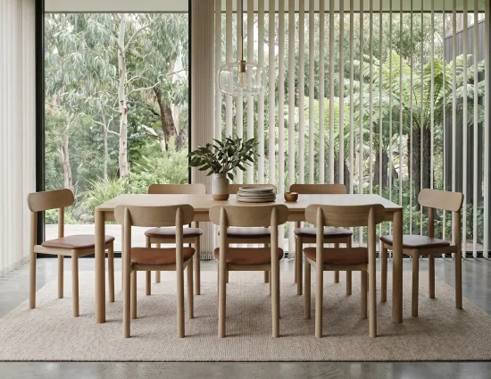 Ash Chairs With Oak Dining Table