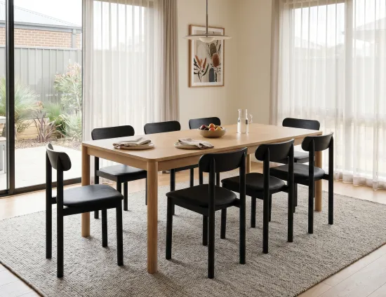 Zara Black Upholstered Dining Chairs