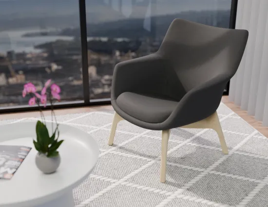 Flow Chair Charcoal Lifestyle