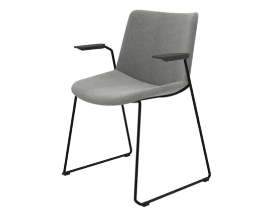Flow Diining Chair Sled Base With Arms Main