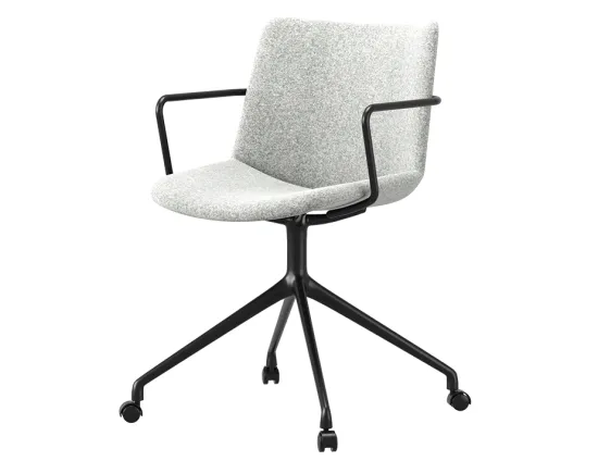 Grey Flow Chair Arms Swivel Castors