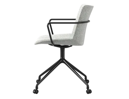 Grey Flow Chair Arms Swivel Castors