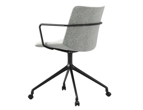 Grey Flow Chair Arms Swivel Castors