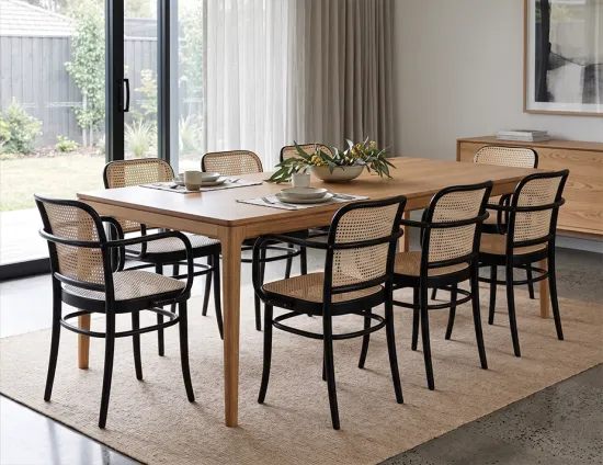 6 Seater 811 Hoffmann Armchair Black Lifestyle