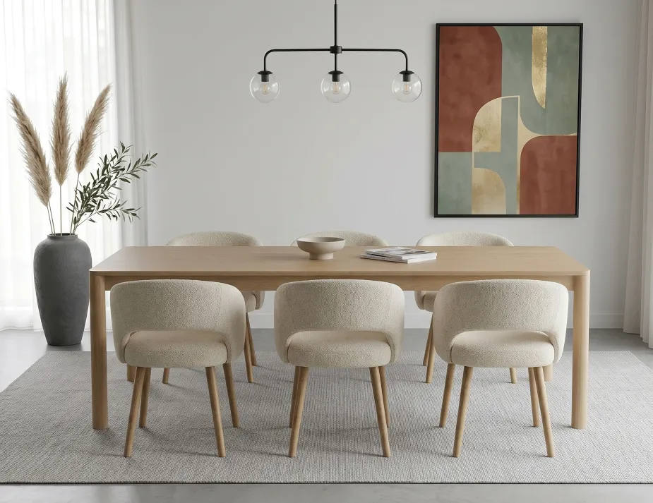 Padded Akito Chair Nordica Large Dining Table