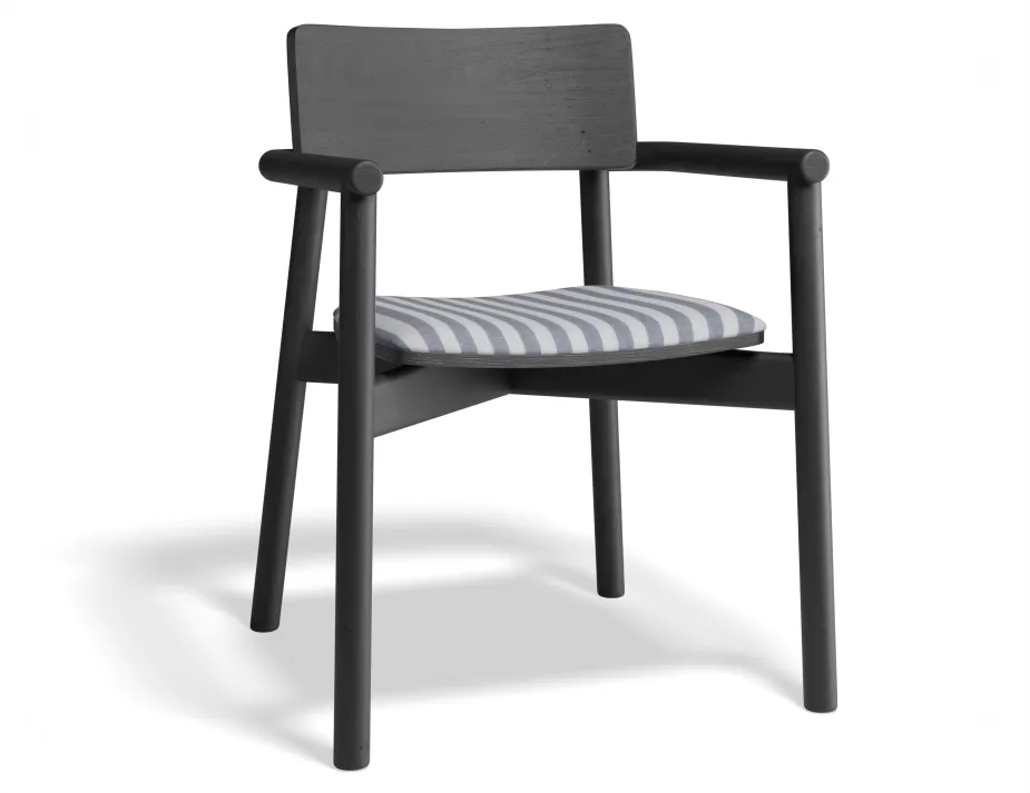 Andi Armchair Pad Ashblack Bluestripe