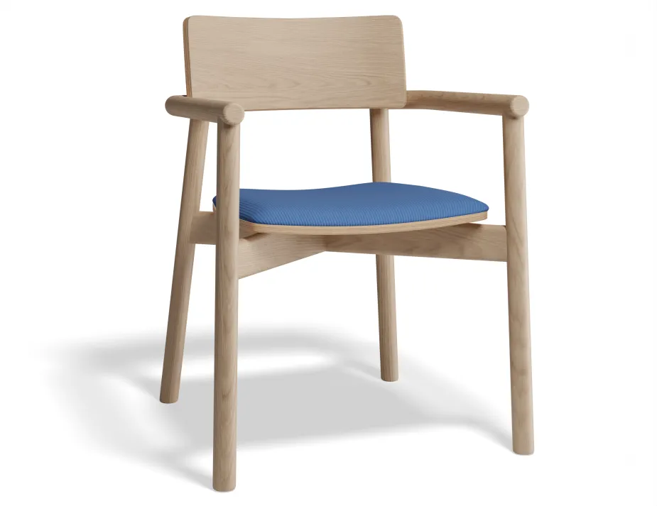 Andi Armchair Pad Ashnatural Bluecorduroy