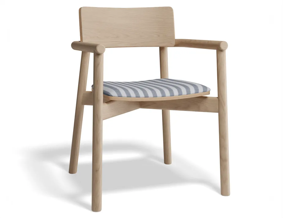 Andi Armchair Pad Ashnatural Bluestripe