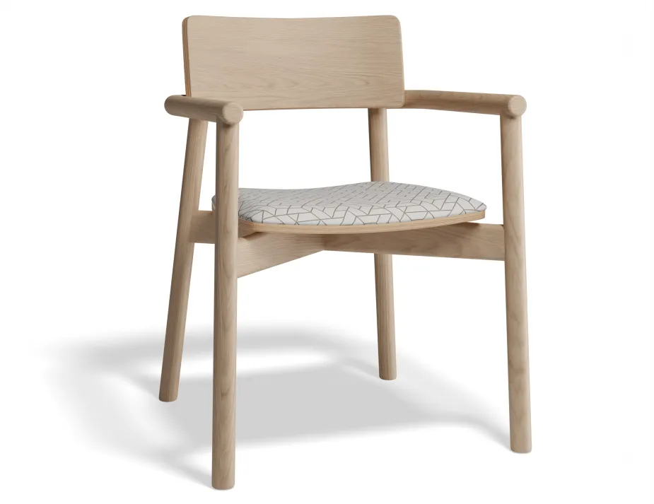 Andi Armchair Pad Ashnatural Geometricpattern