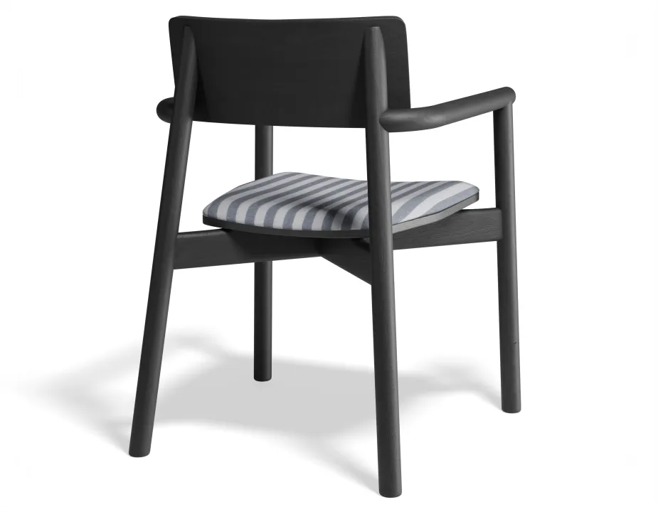 Andi Armchair Pad Ashblack Bluestripe