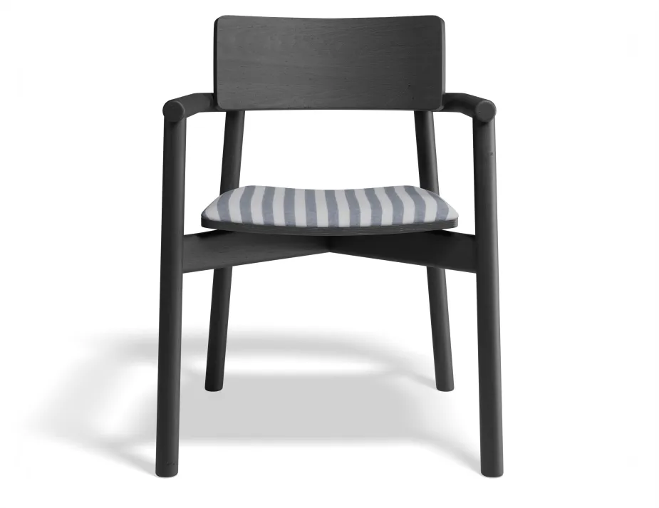 Andi Armchair Pad Ashblack Bluestripe
