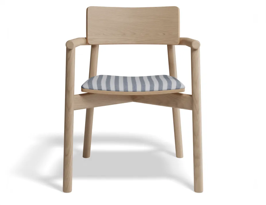 Andi Armchair Pad Ashnatural Bluestripe