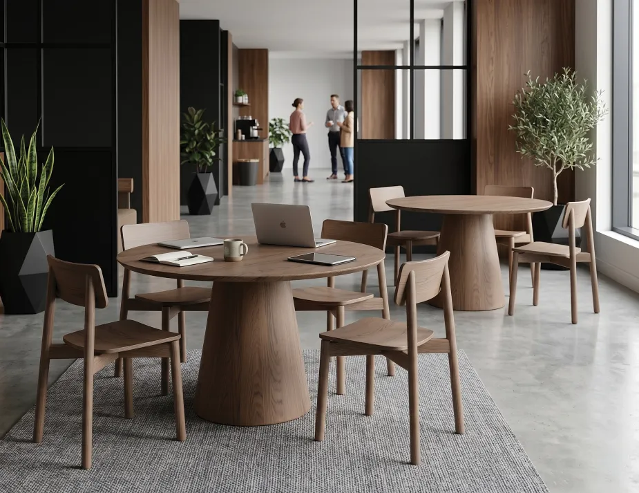 120cm Walnut Setting Andi Chairs