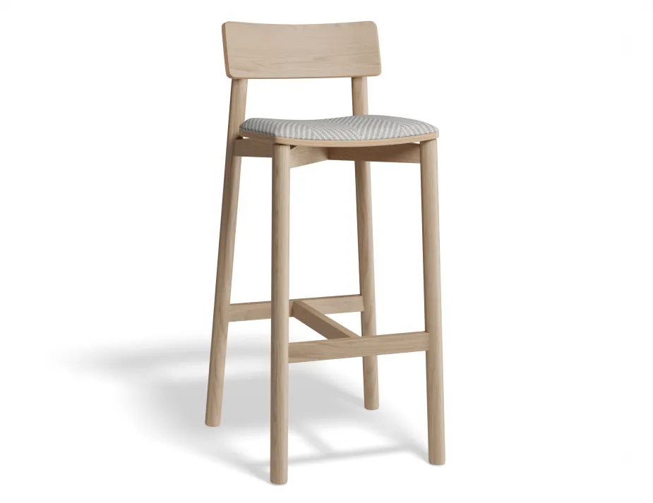 Andi Barstool Pad Ashnatural Herringbone