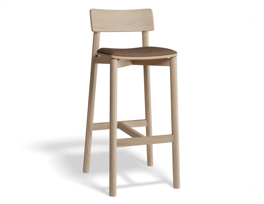 Andi Barstool Pad Ashnatural Printedsuede