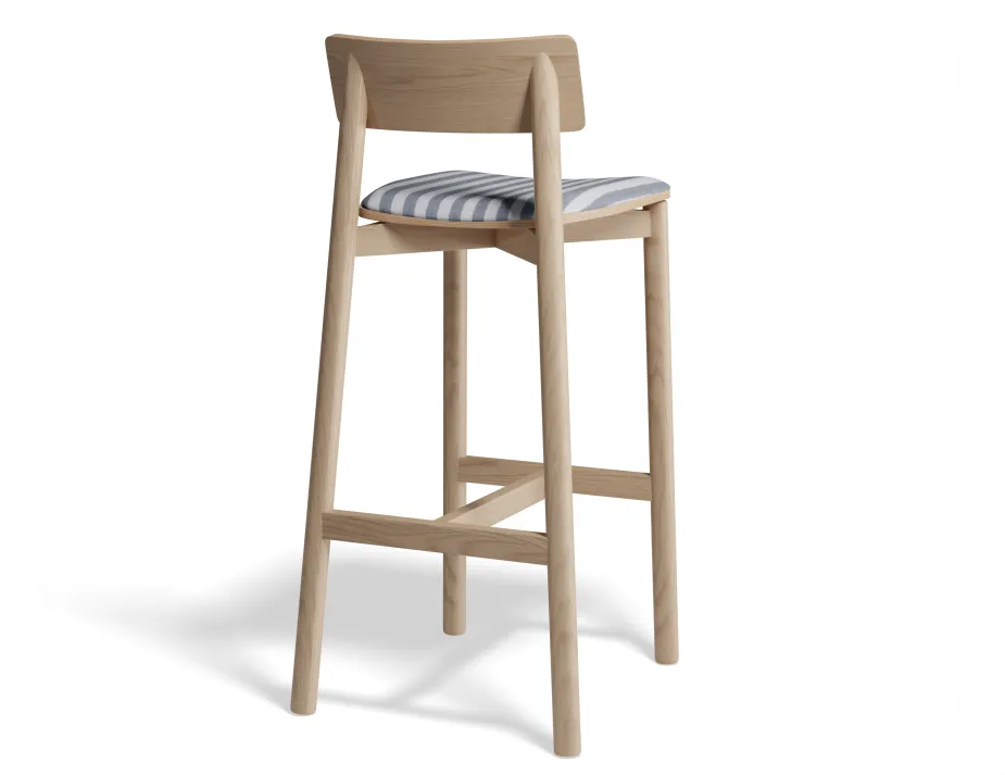 Andi Barstool Pad Ashnatural Bluestripe