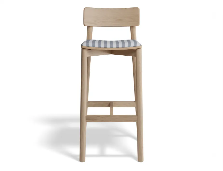 Andi Barstool Pad Ashnatural Bluestripe