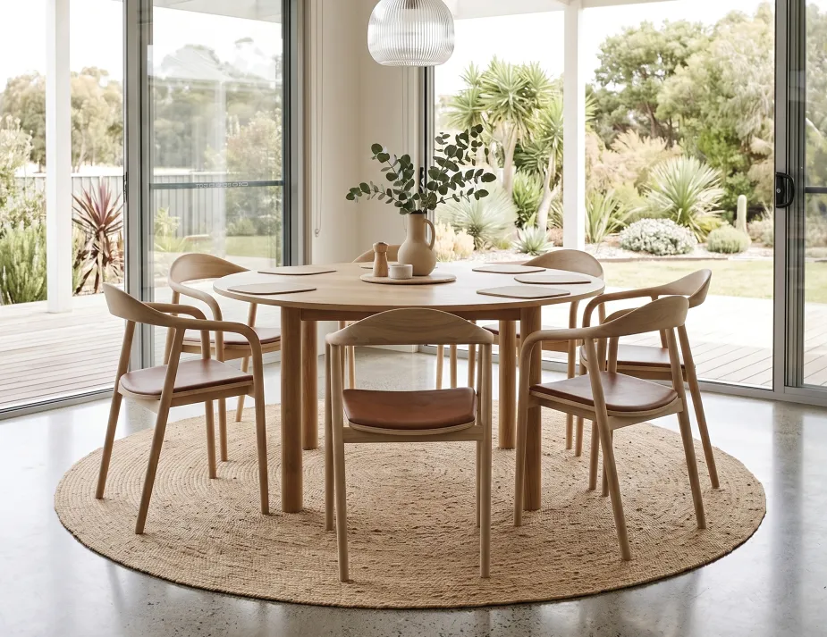 Wood Armchair With Table