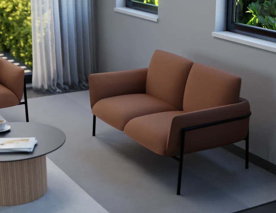 Charlie Doublesofa Terracottarust Lifestyle