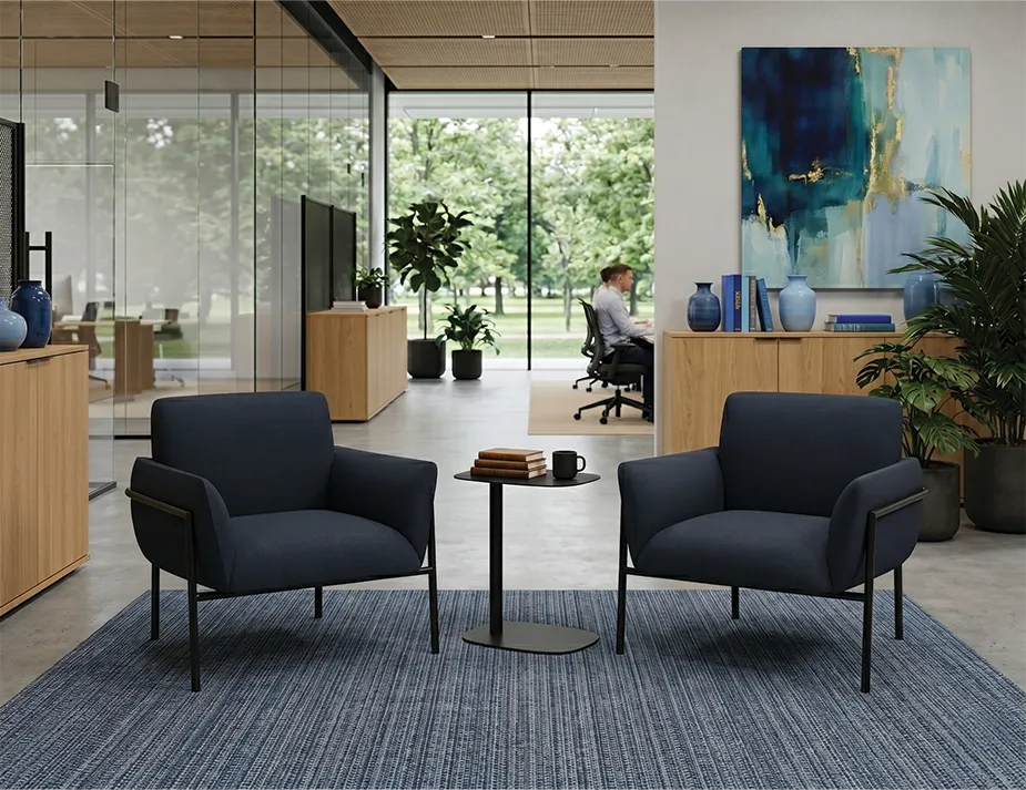 Charlie Lounge Chair Blue Lifestyle