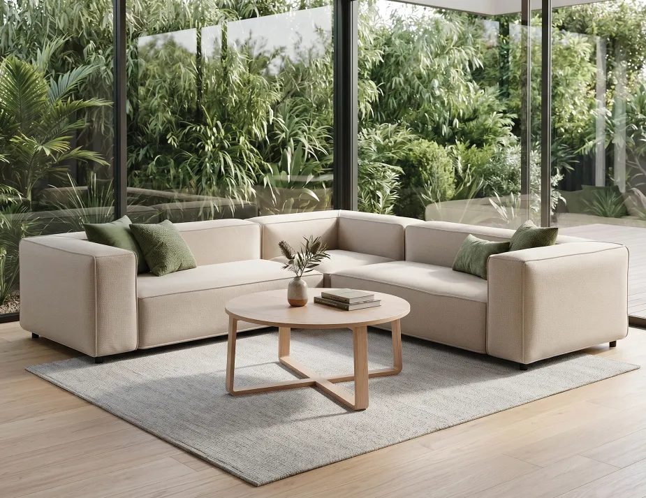 Layer Coffee Table Modern Home And Fabric Sofa