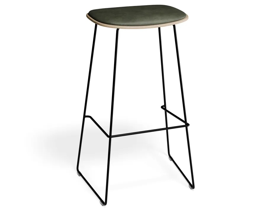 Elvav2 Barstool Padded Ash Black Greenpu