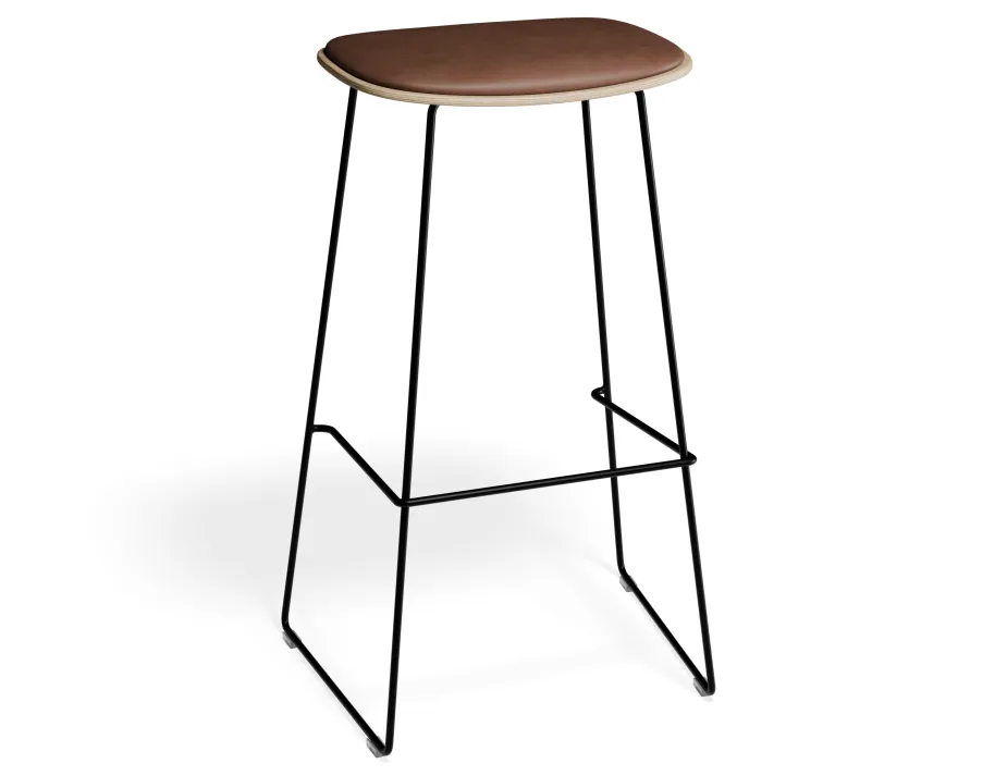 Elvav2 Barstool Padded Ash Black Tanpu