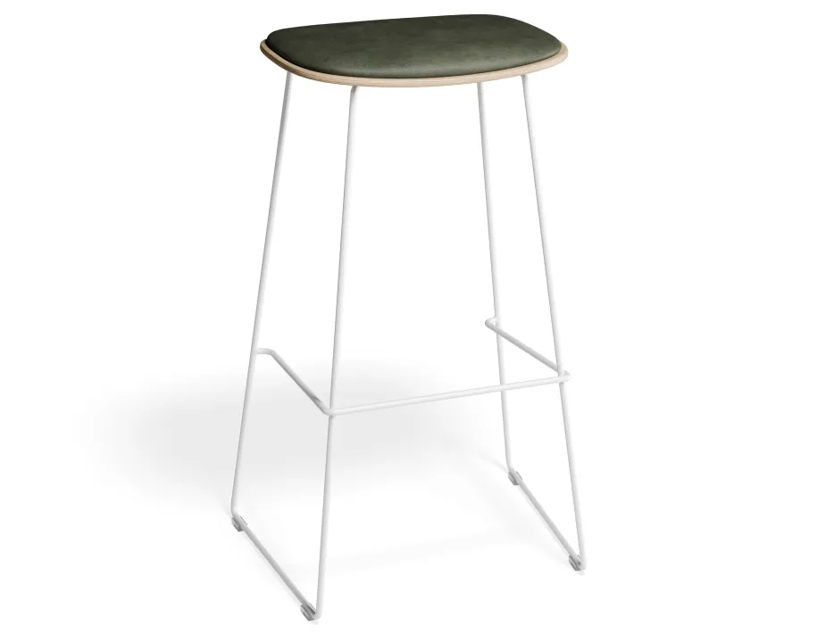 Elvav2 Barstool Padded Ash White Greenpu