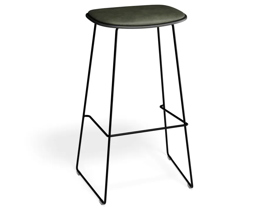 Elvav2 Barstool Padded Black Black Greenpu