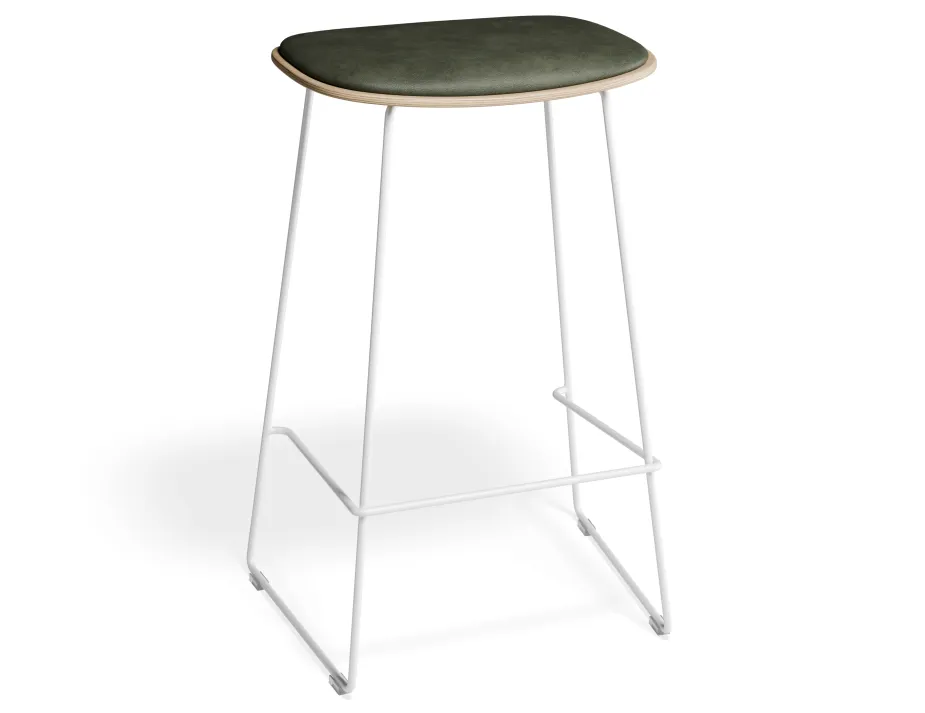 Elvav2 Kitchenstool Padded Ash White Greenpu
