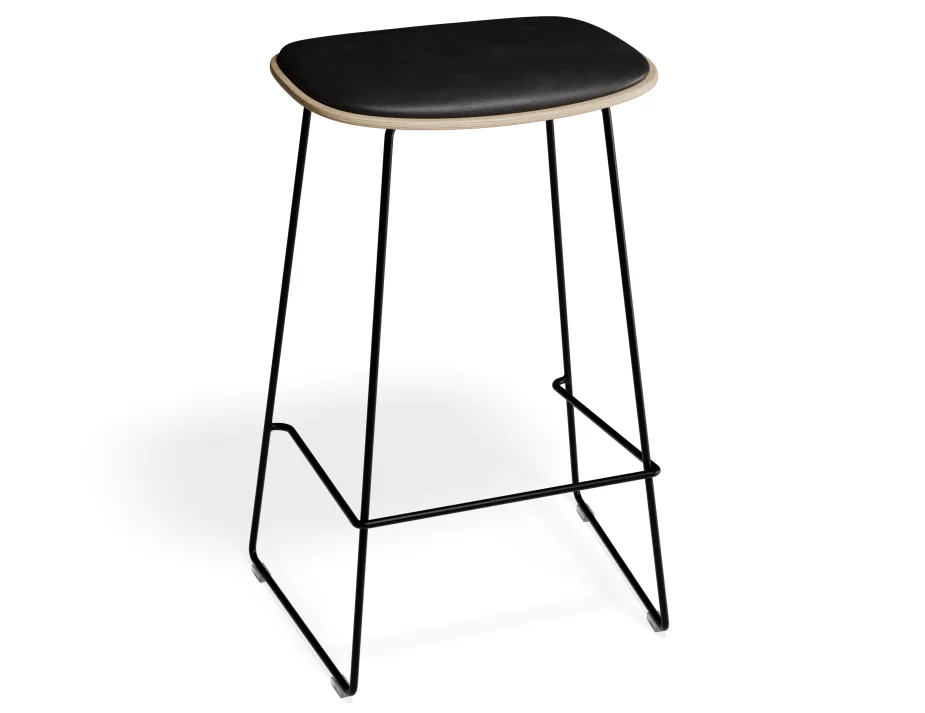Elvav2 Kitchenstool Padded Ash Black Blackpu