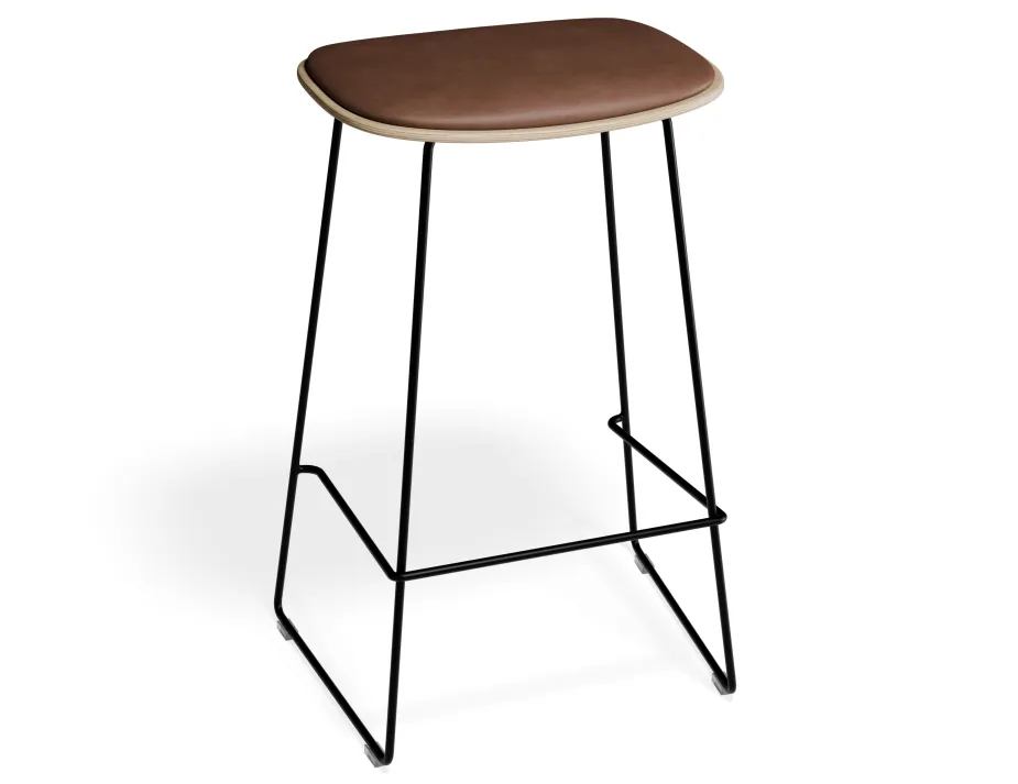 Elvav2 Kitchenstool Padded Ash Black Tanpu
