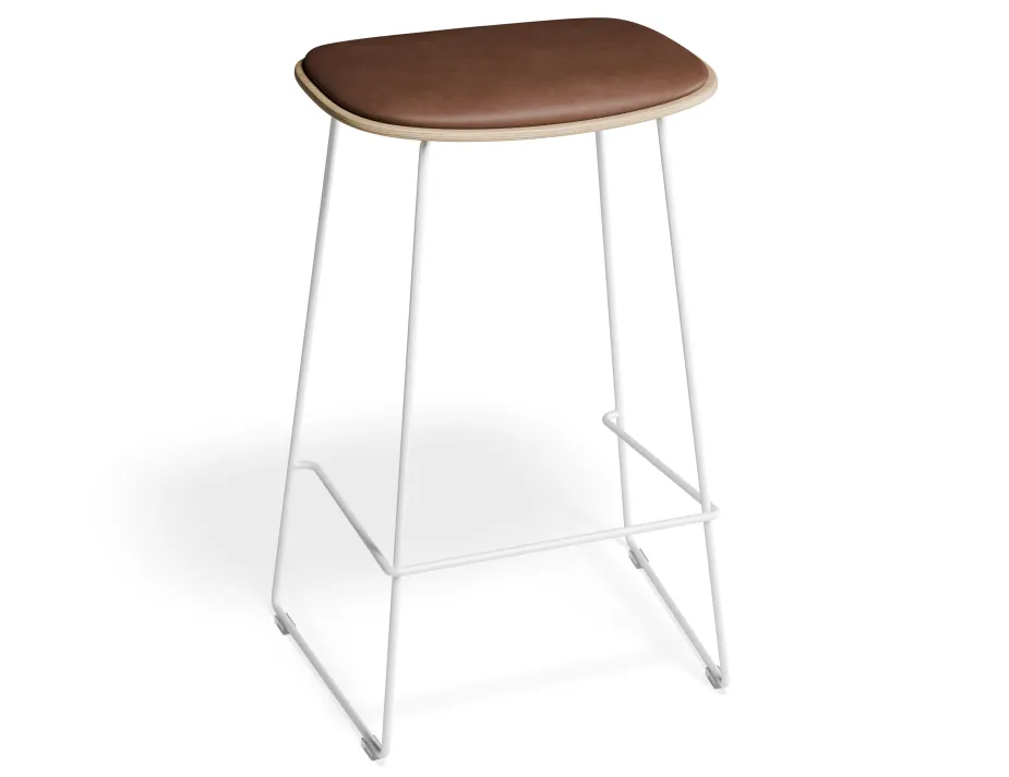 Elvav2 Kitchenstool Padded Ash White Tanp44u