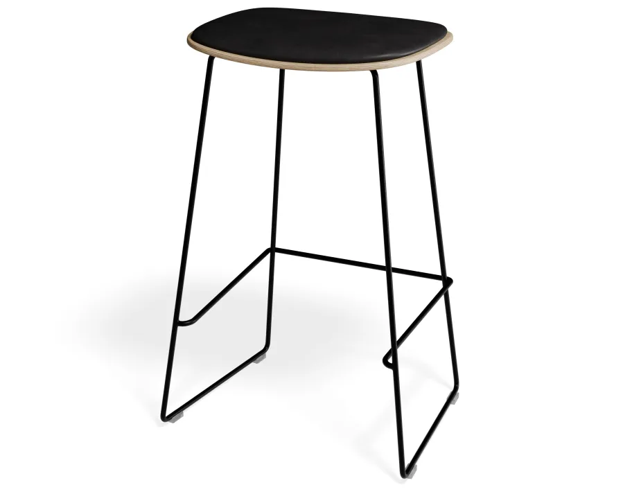 Elvav2 Kitchenstool Padded Ash Black Blackpu