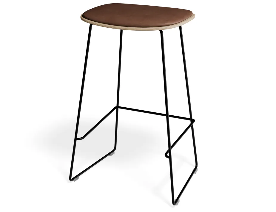 Elvav2 Kitchenstool Padded Ash Black Tanpu