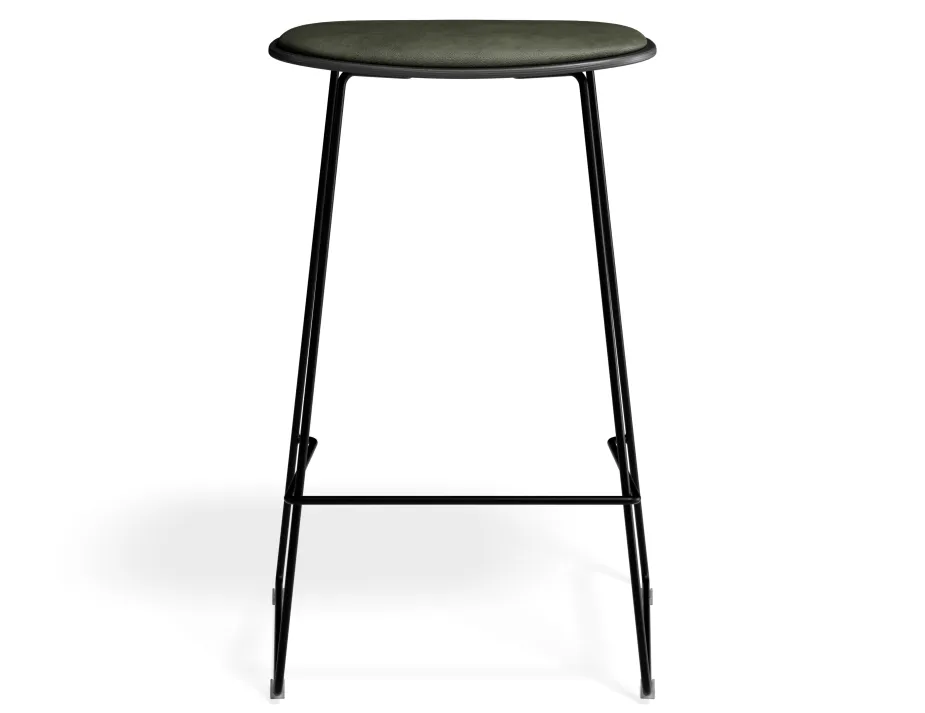 Elvav2 Kitchenstool Padded Black Black Greenpu