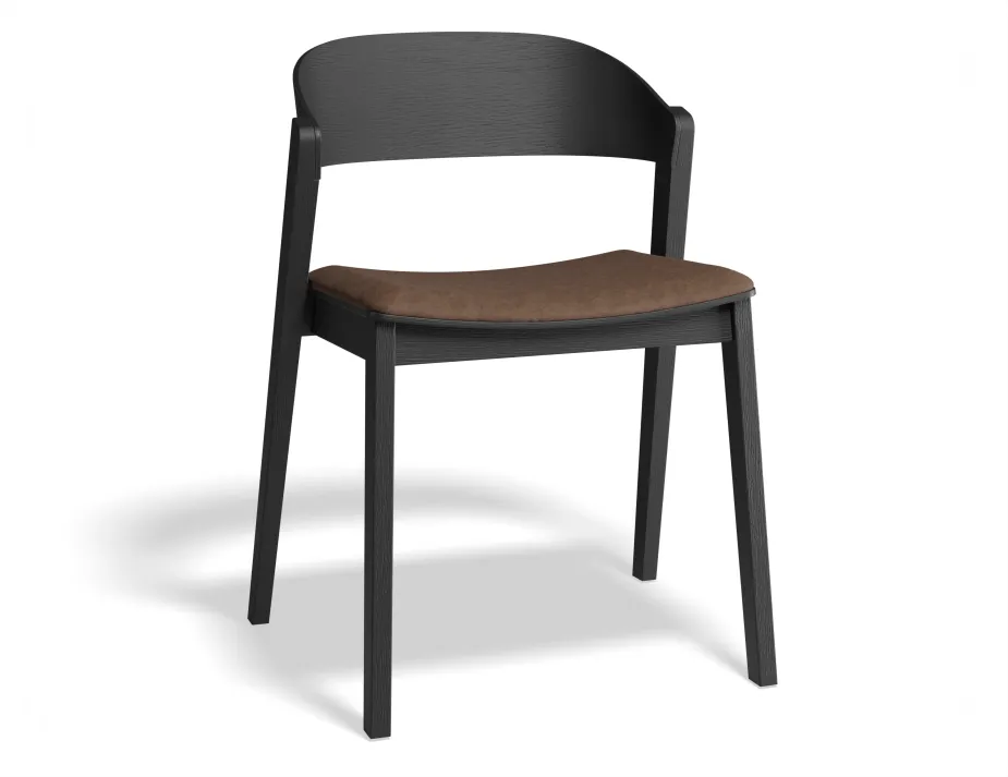 Grayson Chair Pad Black Printedsuede