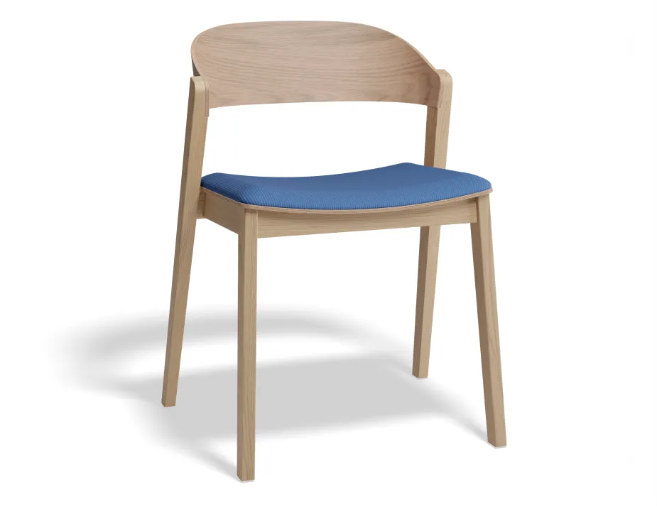 Grayson Chair Pad Natural Bluecorduroy