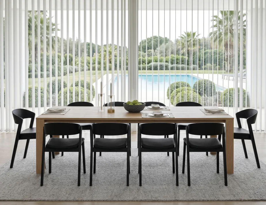 Upholstered Black Grayson Dining Chair Lifestyle