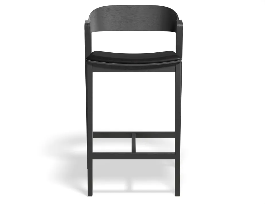 Grayson 65cm Barstool Black Blackpu Front